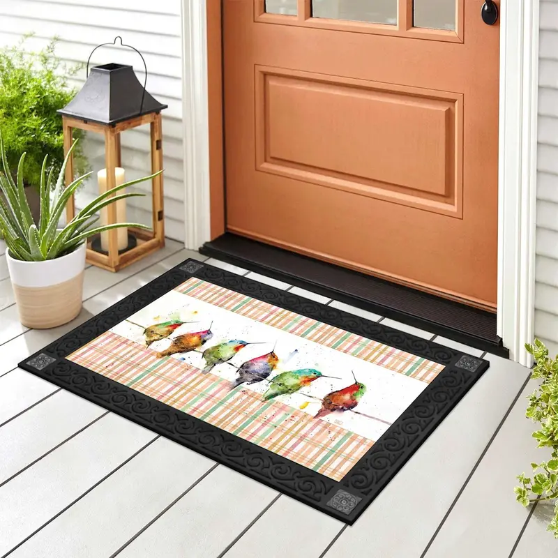 Humming Love Matmate Insert – Romantic Floral Doormat Topper 1