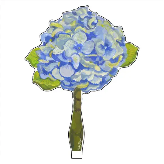 Hydrangea Light Acrylic Single Flower – Delicate Blue-Toned Decor Piece 1