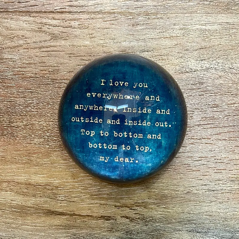 'I Love You Everywhere' Sentimental Desk Paperweight 1