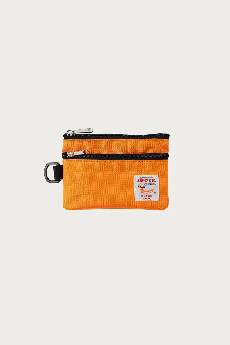 Imock X Beams Japan Compact Logo Pouch In Orange 1