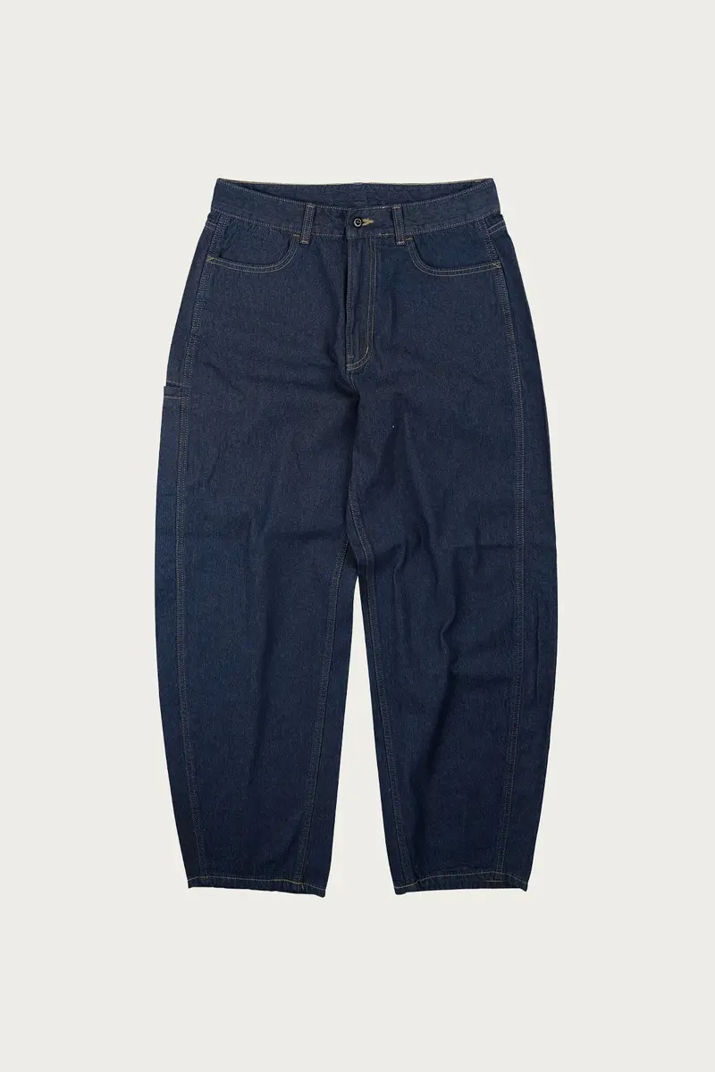 Indigo Curved-Fit Denim Pants – Tailored Stretch Jeans 1