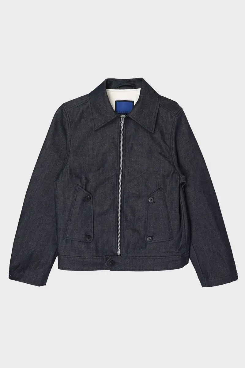 Indigo Denim Harrington-Style Jacket 1