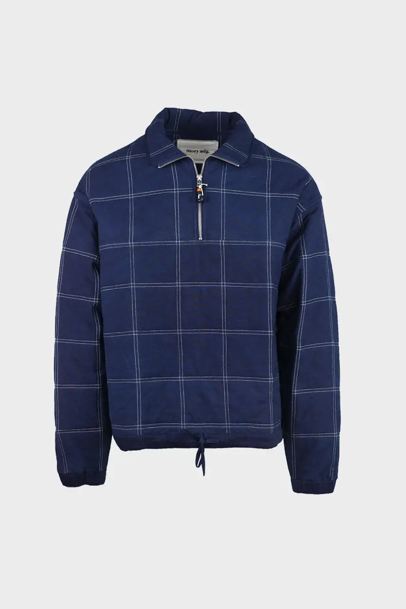 Indigo Slub Mineral-Blend Pullover 1