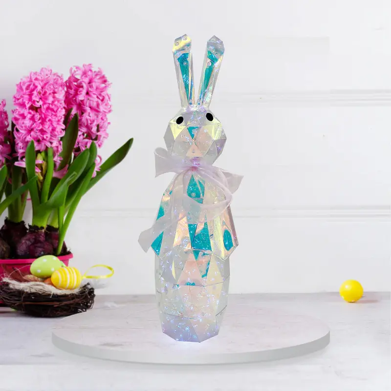 Iridescent Prismatic Bunny Figurines – 3 Variants 1