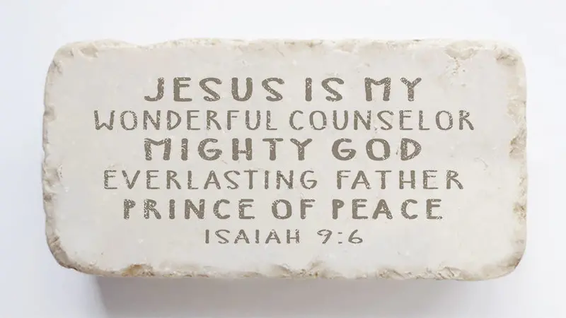 Isaiah 9:6 Messiah Prophecy Stone 2