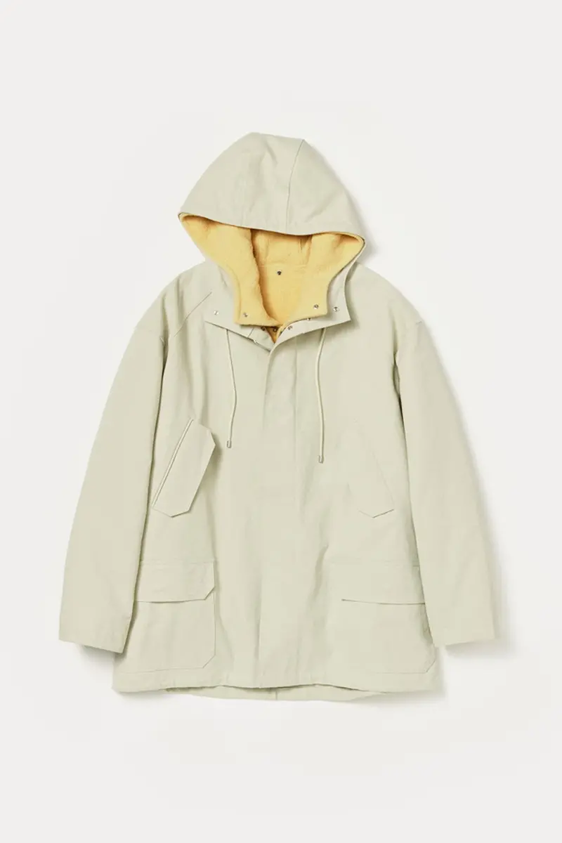 Ivory Washed Heavy Canvas Liner Jacket 1