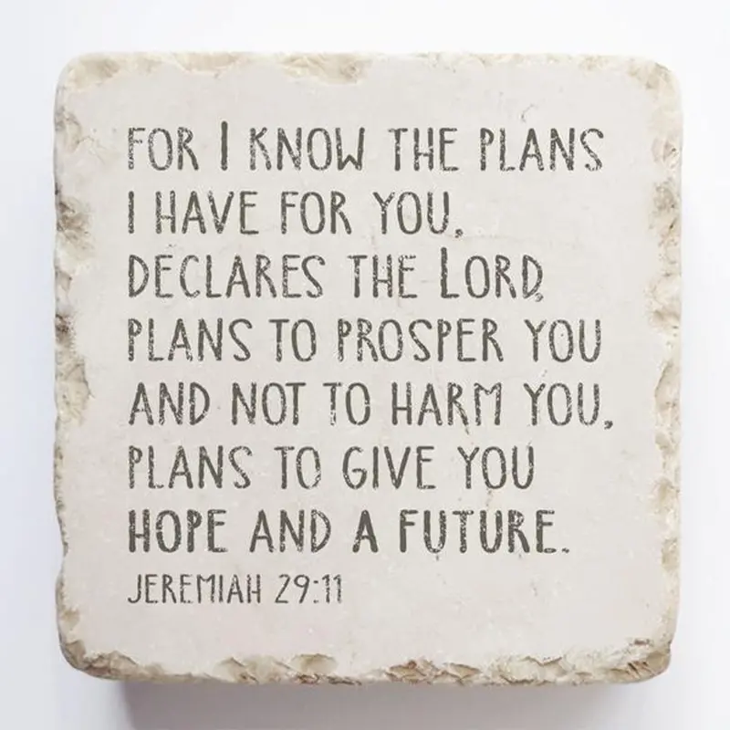 Jeremiah 29:11 Hope And Future Scripture Stone 1