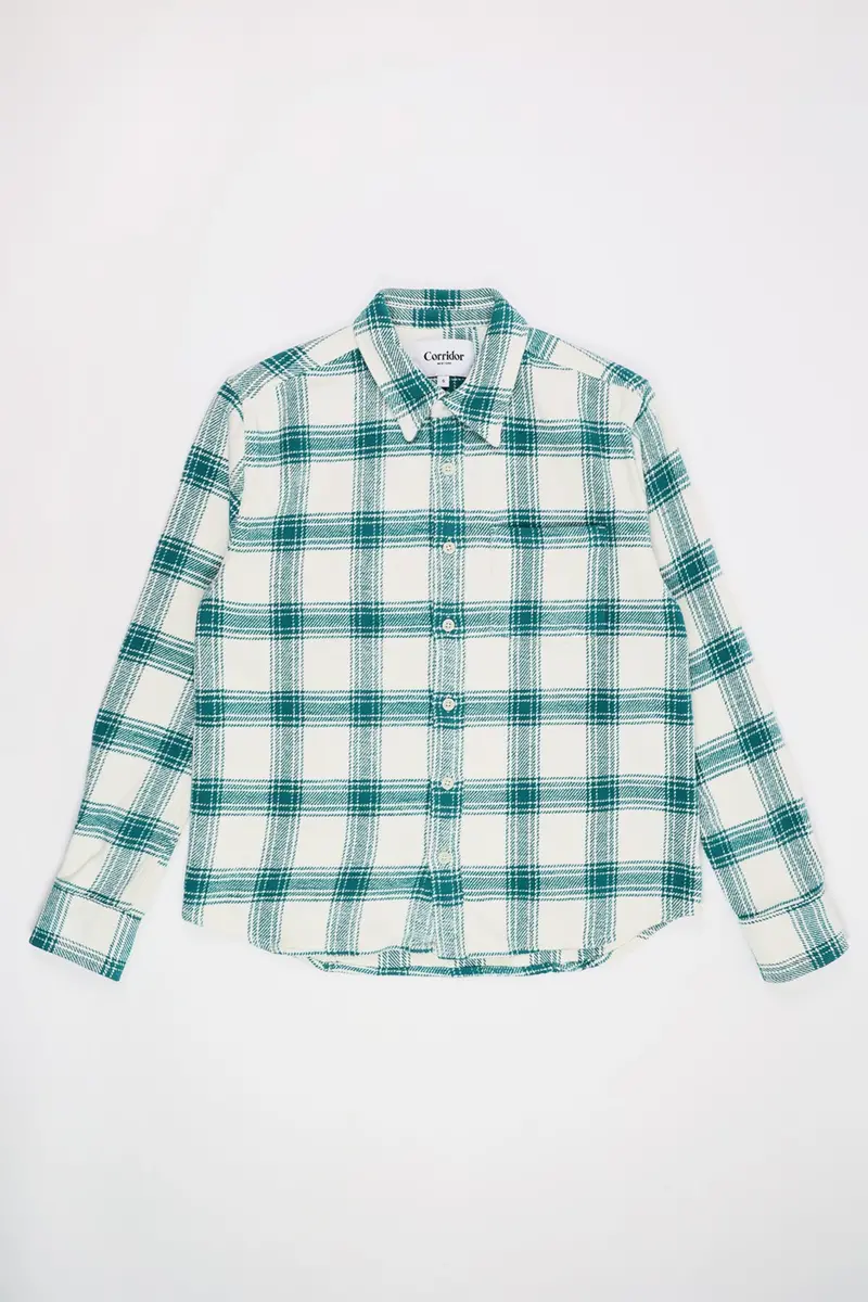 Jewel-Tone Plaid Long Sleeve In Natural Linen Blend 1