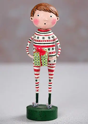 Joey’S Festive Christmas Pajama Figurine By Lori Mitchell 1