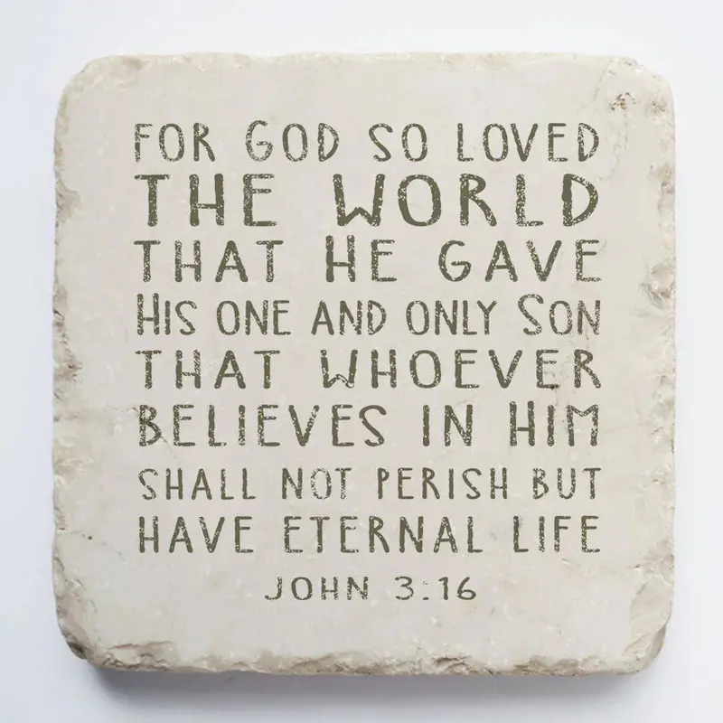 John 3:16 Faith-Based Scripture Stone For Home Or Gift 1