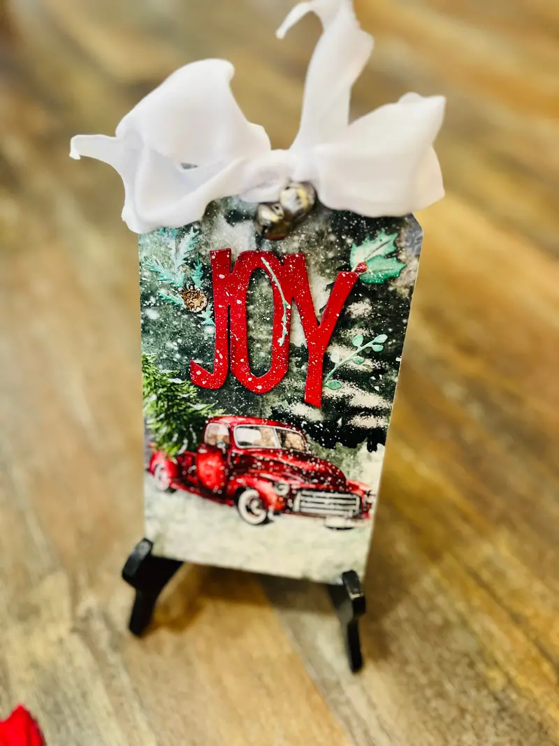 Joyful Christmas Pickup Truck Holiday Decoration 1