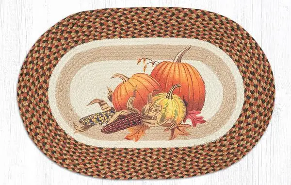 Joyful Harvest Themed Oval Rug 1