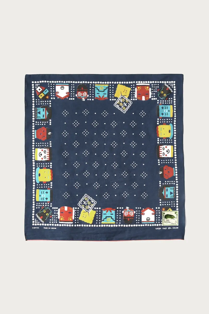 Kachina Selvedge Bandana In Navy By Fastcolor 1