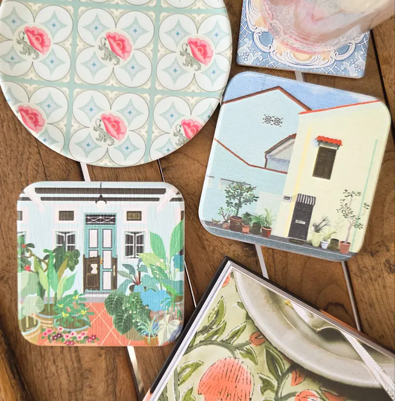 Katong Afternoon Diatomite Coaster Set 1