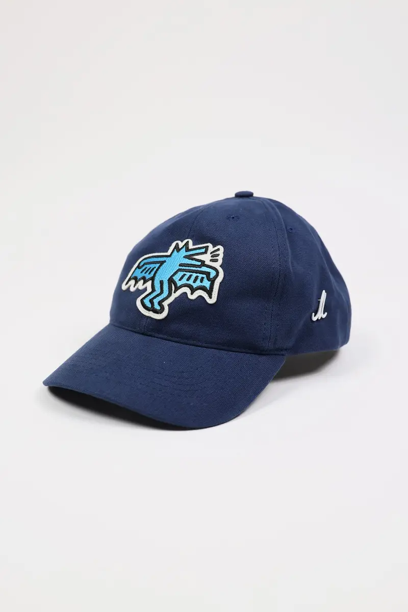 Keith Haring Adjustable Cap In Deep Navy Cotton 1