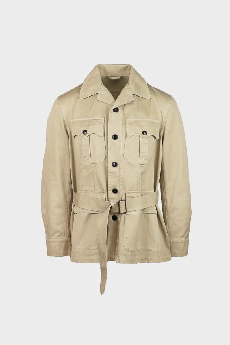 Khaki Clint Safari-Style Jacket 1