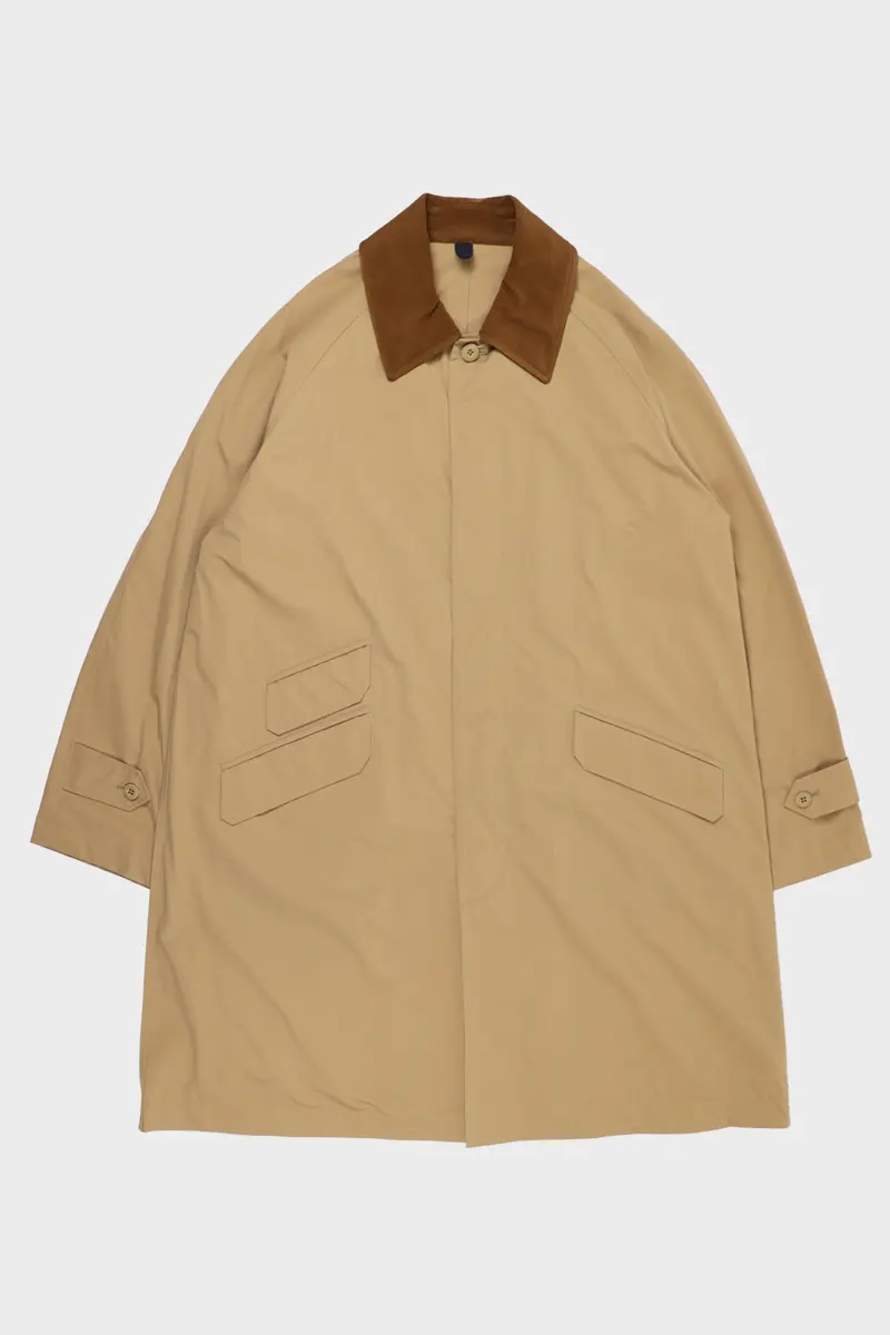 Khaki Fly-Front Raglan Coat 1