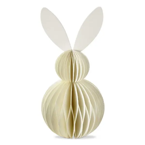 Large Ivory Paper Easter Bunny Decoration 1