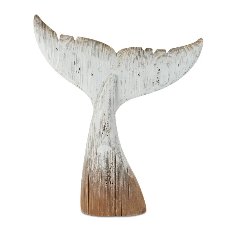 Large Whale Tail Wooden Wall Sculpture 1