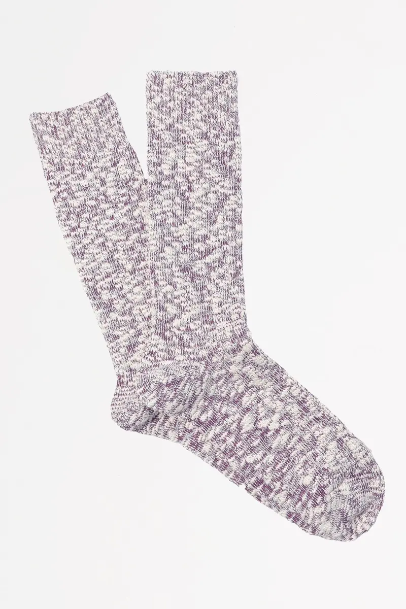 Lavender Light Slub Texture Crewneck Top 1