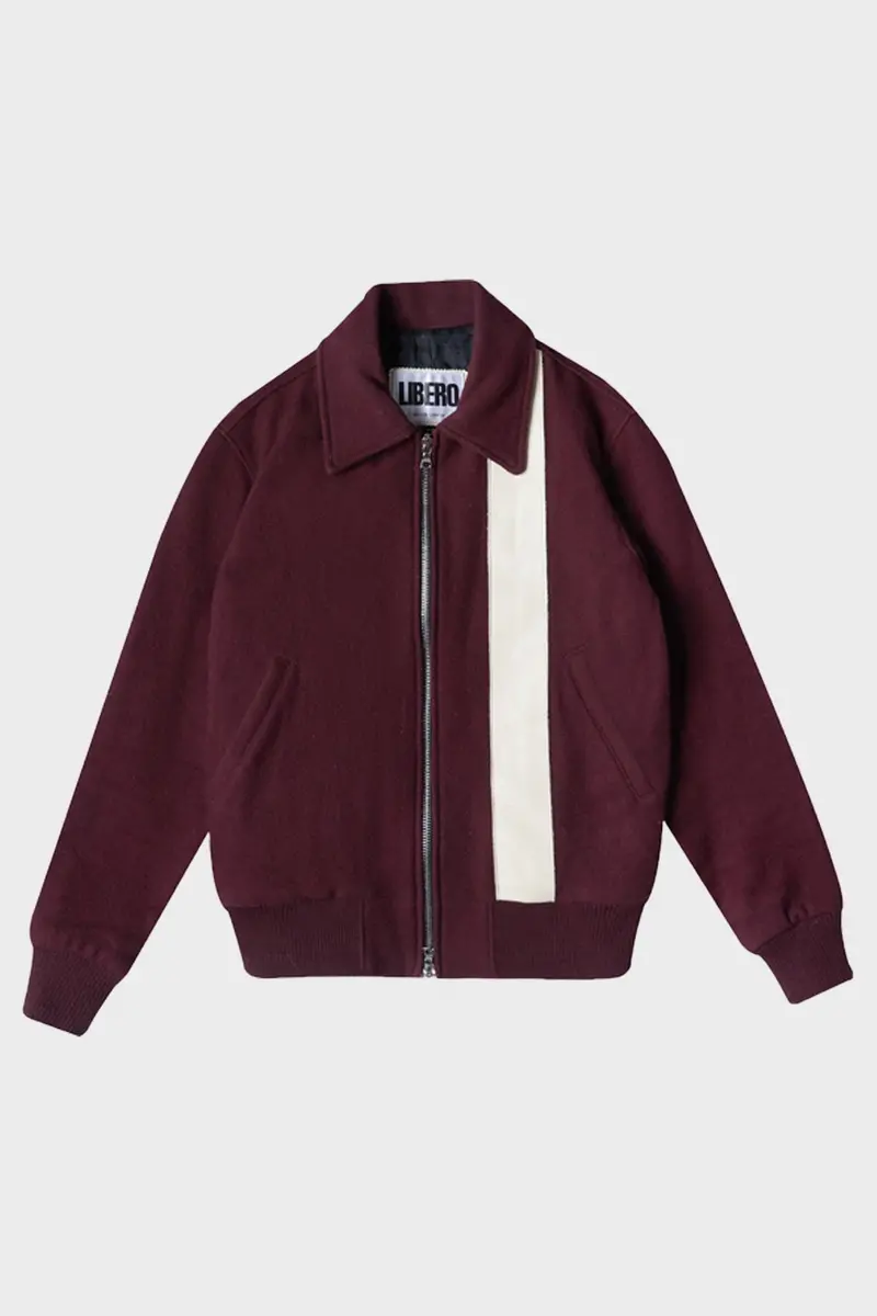 Le Mans Tailored Jacket In Burgundy 1