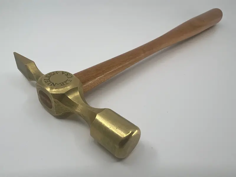 Lie-Nielsen Brass Cross Peen Hammer – Usa-Made, 2023 Production (New Old Stock) 1