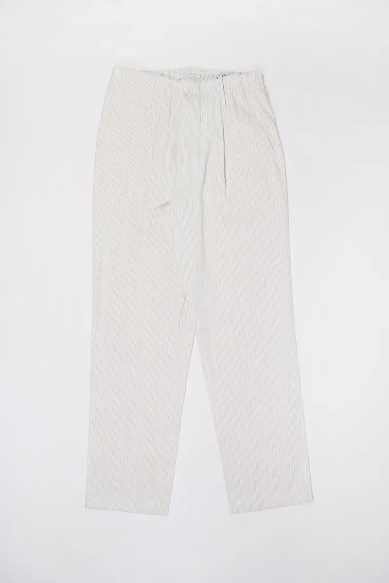 Light Grey Tucked Easy-Fit Pants 1