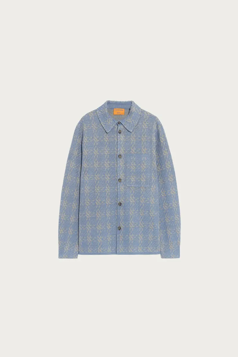 Linen-Blend Plaid Button-Up – Sail White And Navy 1