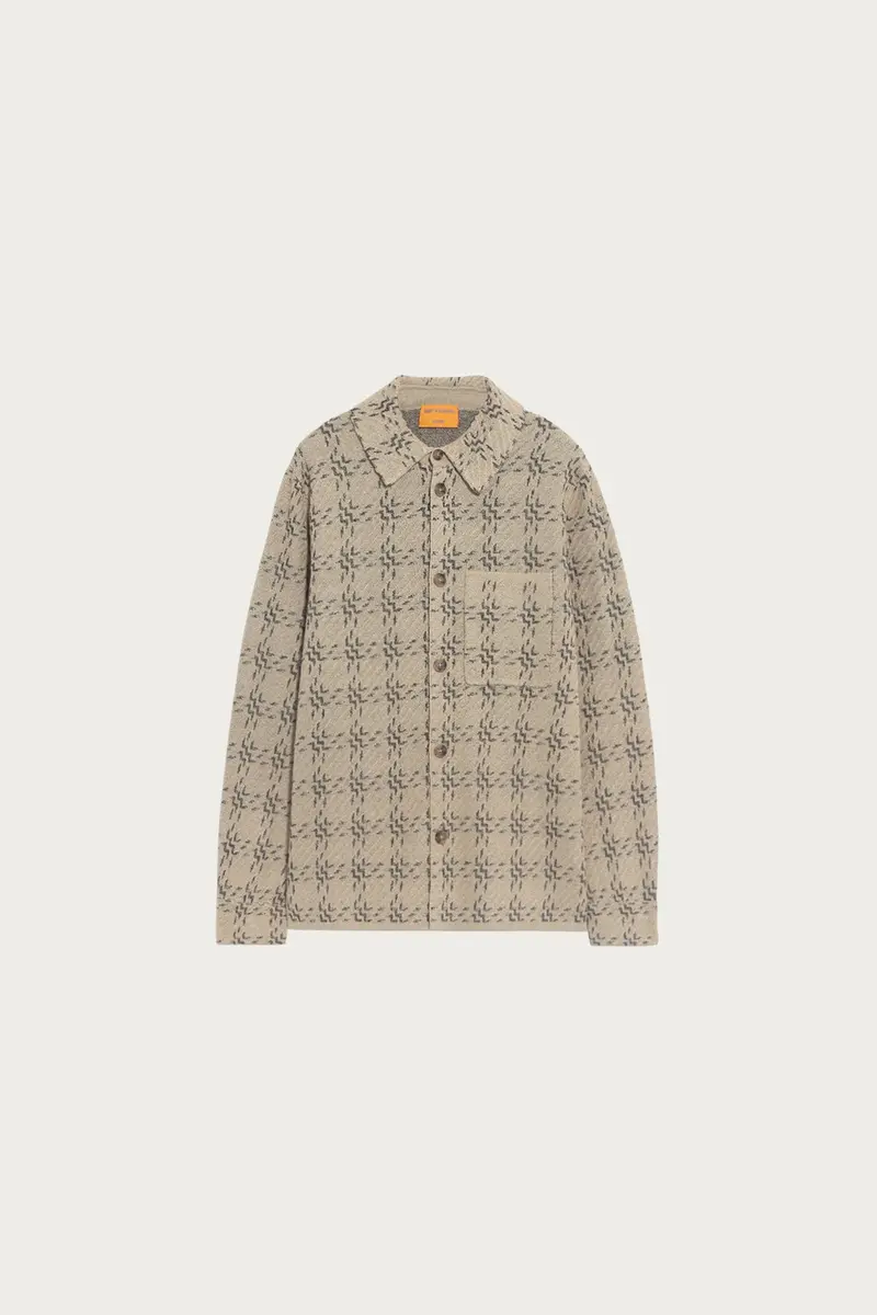 Linen-Blend Plaid Shirt – Sandstone And Taupe 1