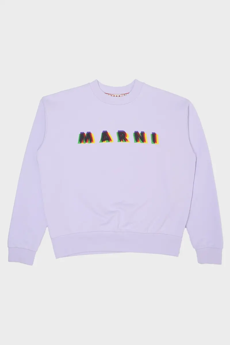 Logo Embroidered Sweatshirt In Lavender 1