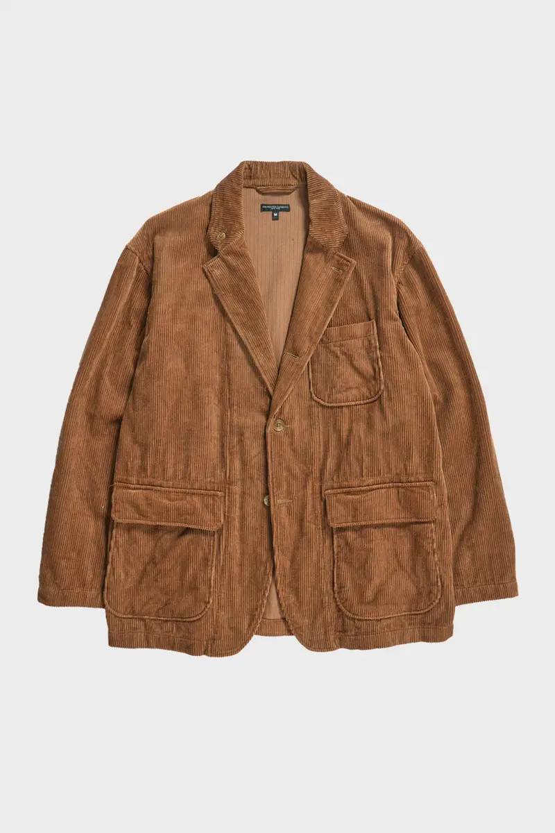 Loiter Corduroy Jacket – Chestnut 8-Wale Cotton Fabric 1