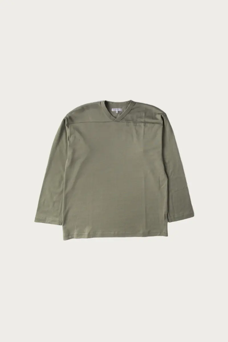 Long-Sleeve Football T-Shirt – Pistachio Green Knit 1