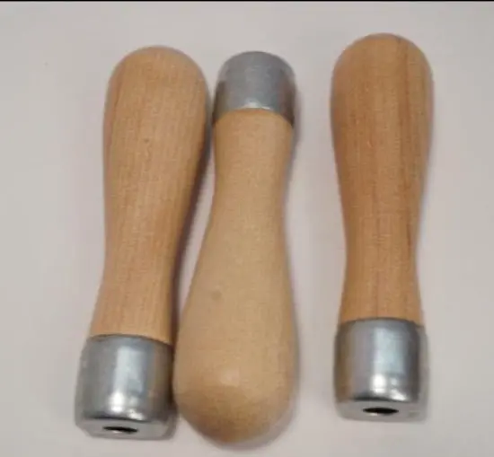 Lutz Usa-Made T-6 Skroo-Zon Birch Wood File Handles – Pack Of 3 For 10" Files 1