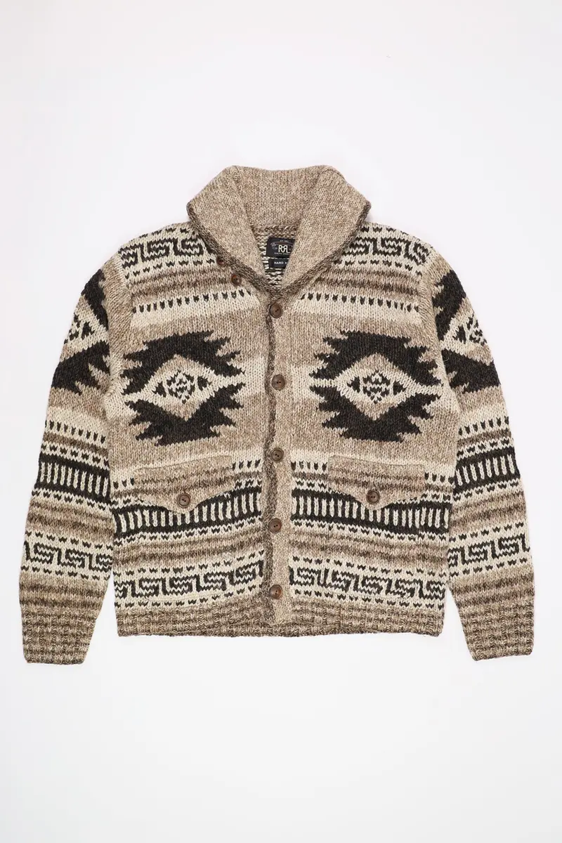 Luxury Cotton-Linen-Silk Blend Cardigan In Earthy Brown 1
