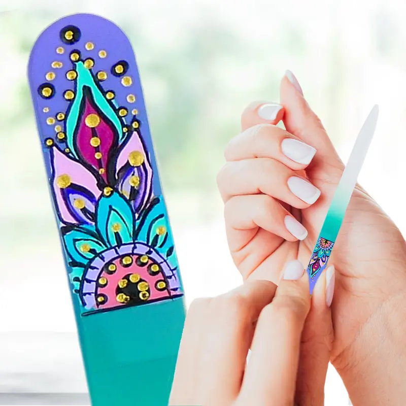 Mandala & Healing Flower Color Crystal Nail File 1