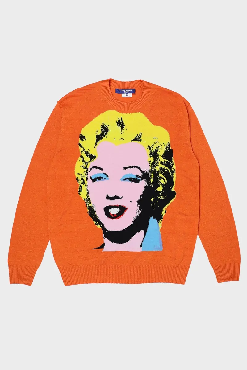 Marilyn Monroe Art-Inspired Sweater In Vibrant Orange 1