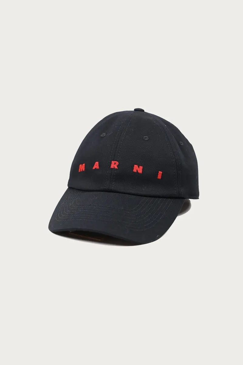 Marni Embroidered Logo Cap – Classic Black 1