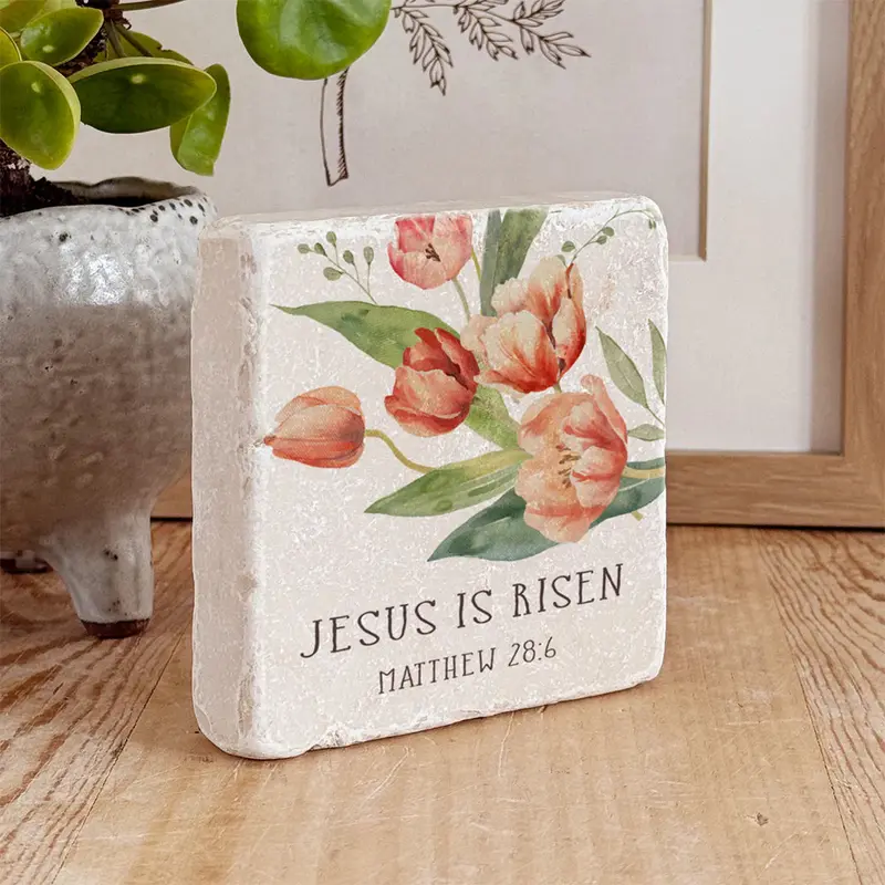 Matthew 28:6 Resurrection Scripture Stone 1