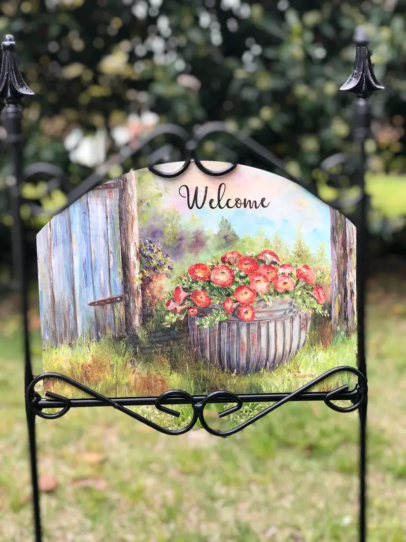 May Flowers Seasonal Garden Sign 1