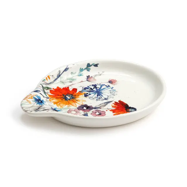 Meadow Floral Spoon Rest – Ceramic Kitchen Accent 1