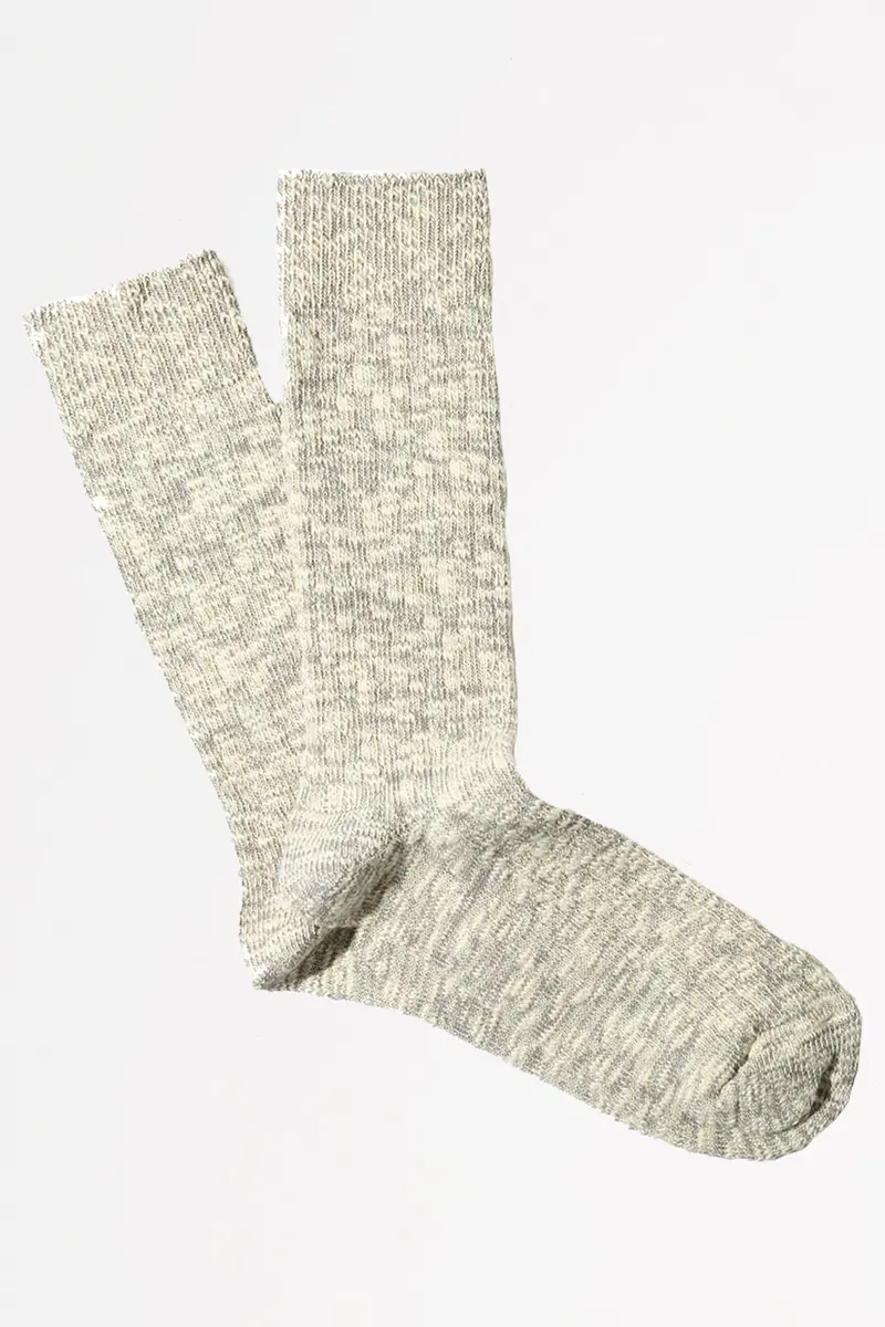 Medium Grey Light Slub Knit Crewneck Sweater 1