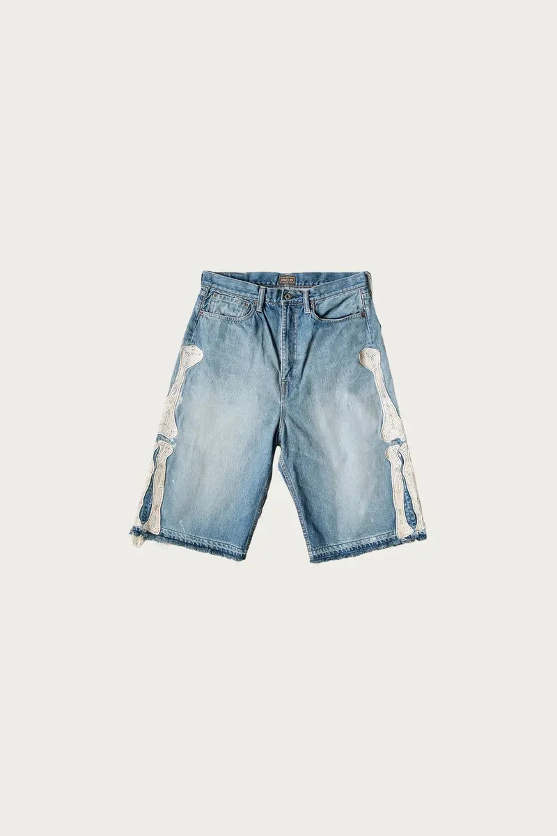 Mexican Tuxedo 5-Pocket Denim Shorts In Bone – Pro Fit 1