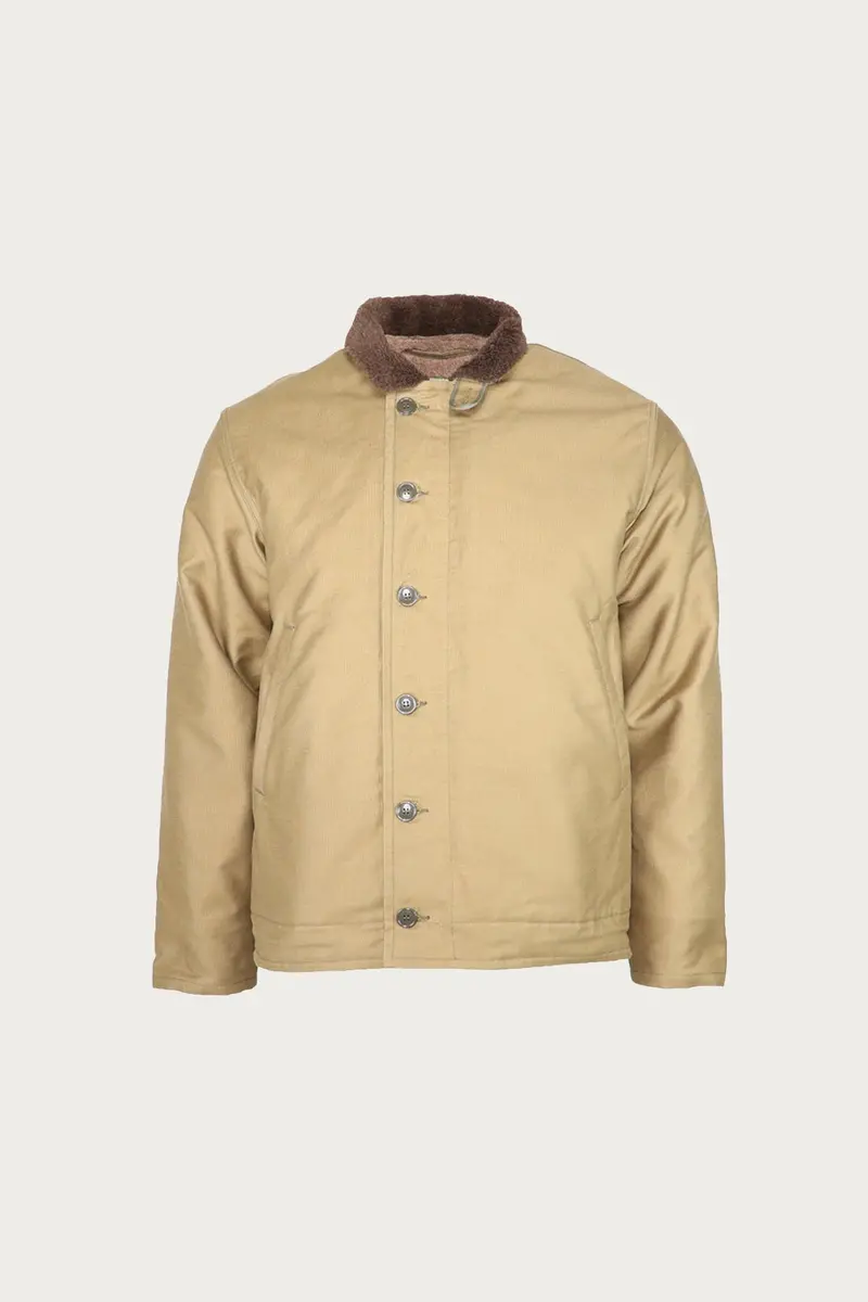 Military-Grade N-1 Deck Jacket In Khaki Twill 1