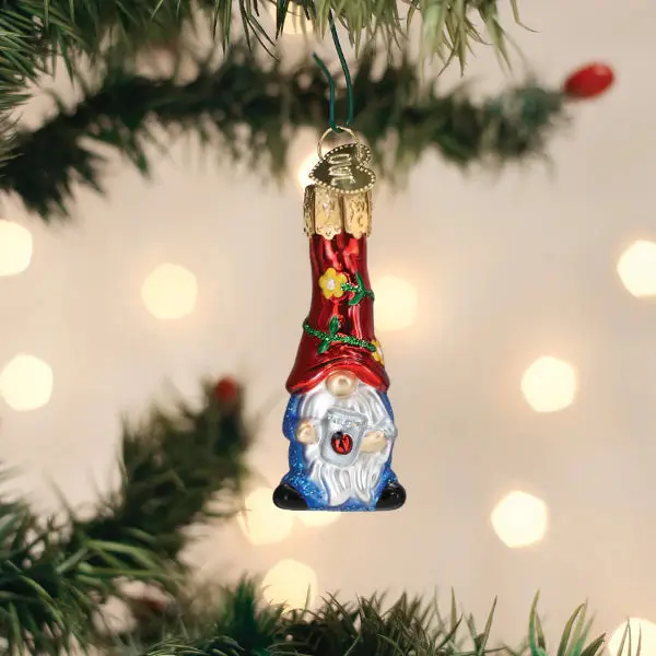Mini Garden Gnome Holiday Ornament 1