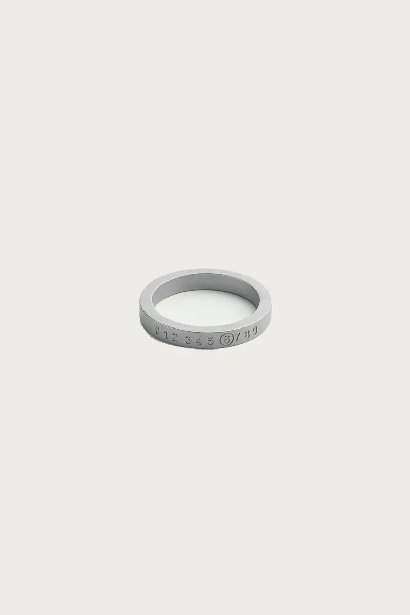 Minimal Numeric Signature Ring – Matte Palladium 1