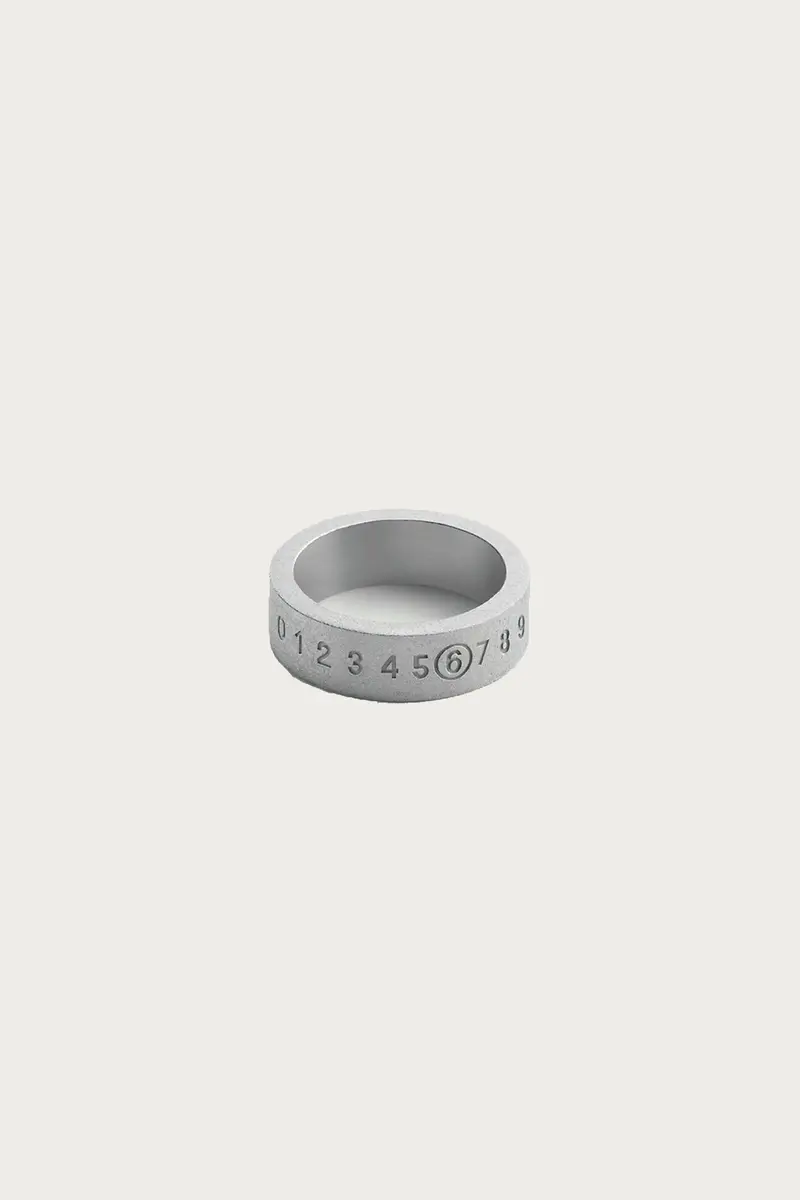 Minimal Numeric Signature Ring – Satin-Finish Palladium 1