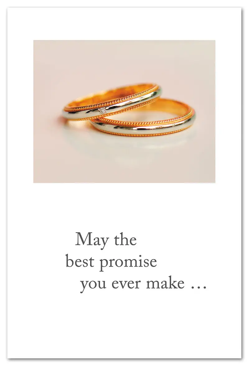 Minimalist Wedding Rings Greeting Card – Timeless Love Design 1
