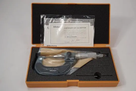 Mitutoyo 0–25 Mm Digital Spline Micrometer (Model 131-115) With Carbide Anvils, 0.01 Mm Resolution 1