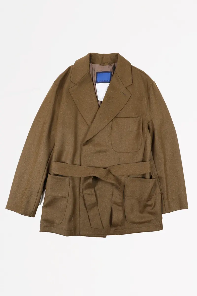Moca Italian Wool Belted Tailored Jacket 1