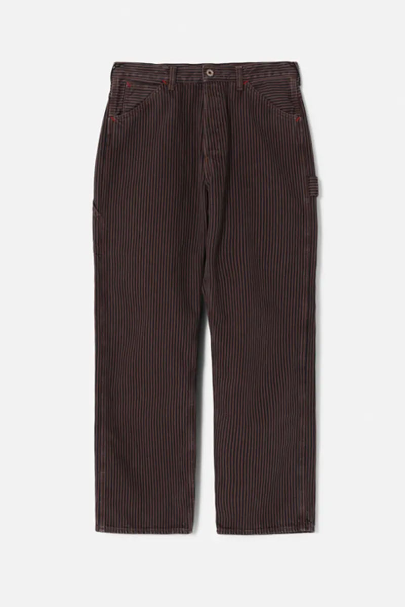 Modern Painter Pant In Brown Hickory Stripe 1